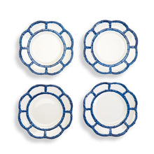 Load image into Gallery viewer, Blue Bamboo Dessert Plates (Set of 4)
