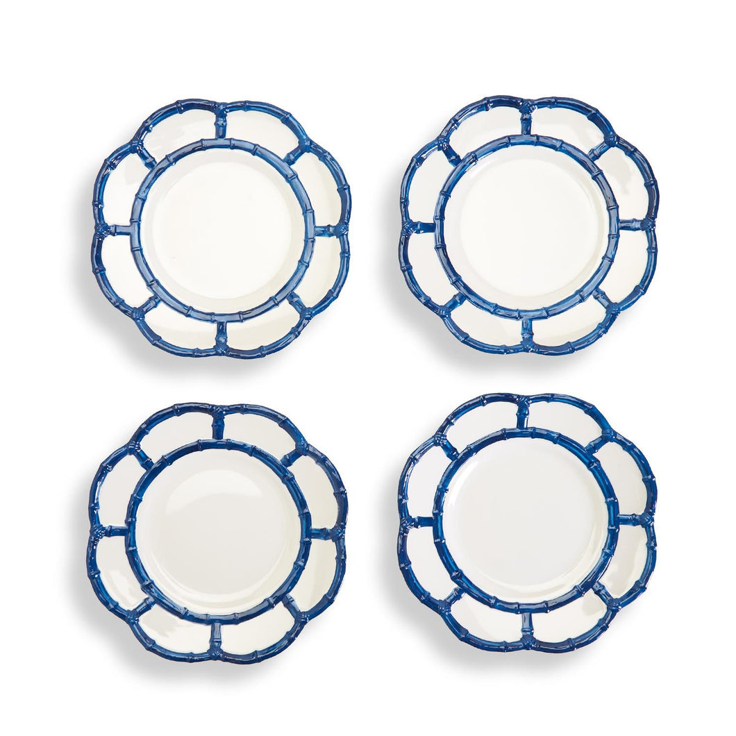 Blue Bamboo Dessert Plates (Set of 4)