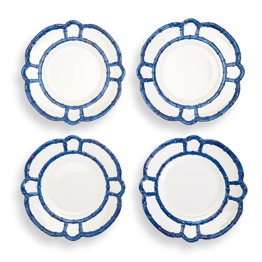 Blue Bamboo Dinner Plates (Set of 4)