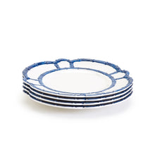 Load image into Gallery viewer, Blue Bamboo Dinner Plates (Set of 4)

