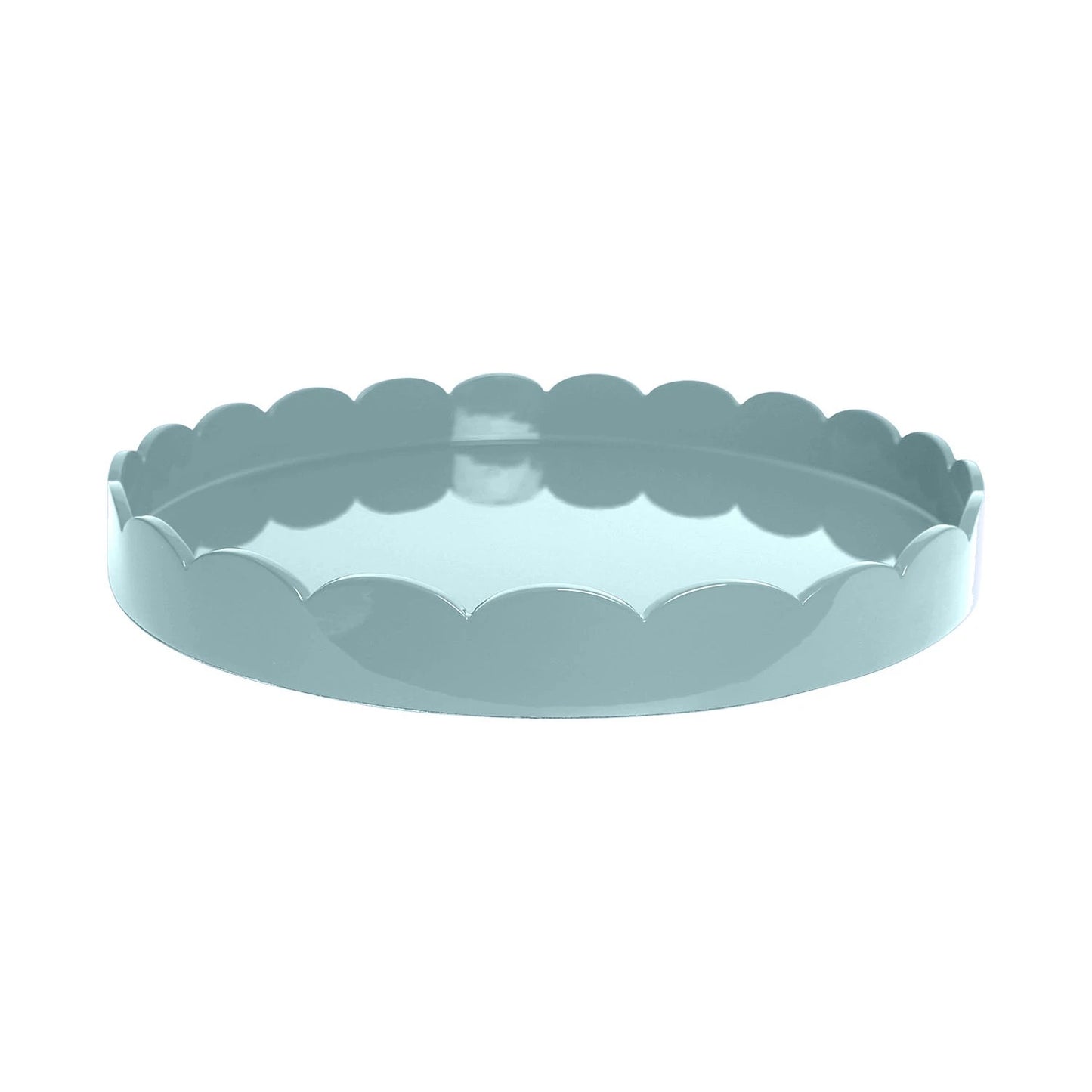 Eau De Nil Round Scallop Tray