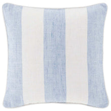 Load image into Gallery viewer, Awning Stripe Soft French Blue Indoor/Outdoor Pillow

