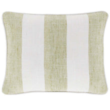 Load image into Gallery viewer, Awning Stripe Soft Green Indoor/Outdoor Pillow
