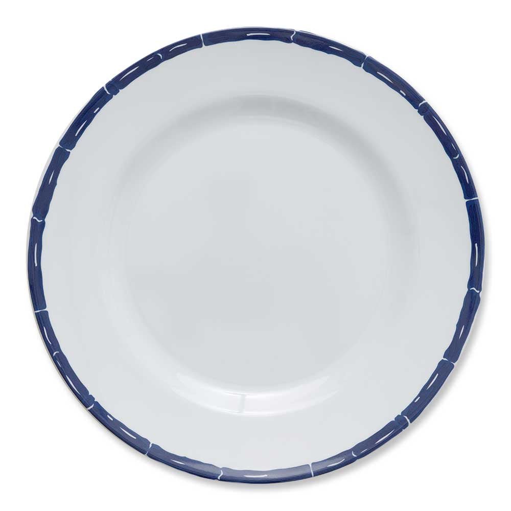 Blue Bamboo Melamine Dinner Plates (Set of 6)