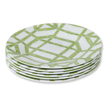 Load image into Gallery viewer, Green Bamboo Melamine Lunch Plates (Set of 6)
