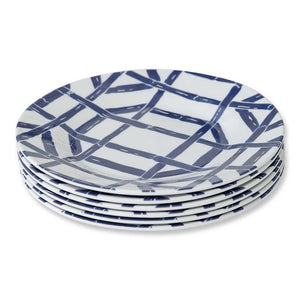 Blue Bamboo Melamine Lunch Plates (Set of 6)