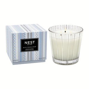 NEST New York Blue Cypress & Snow 3-Wick Candle