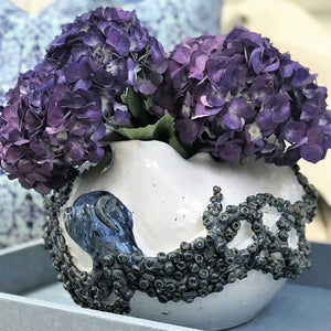Blue Ceramic Octopus Bowl