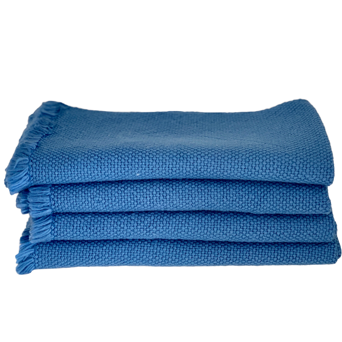 Blue Fringe Napkins-Set of 4