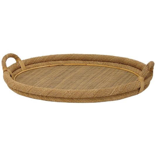 Oval Natural Rope Top Tray