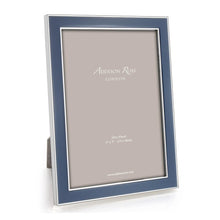 Load image into Gallery viewer, Denim &amp; Silver Enamel Photo Frame

