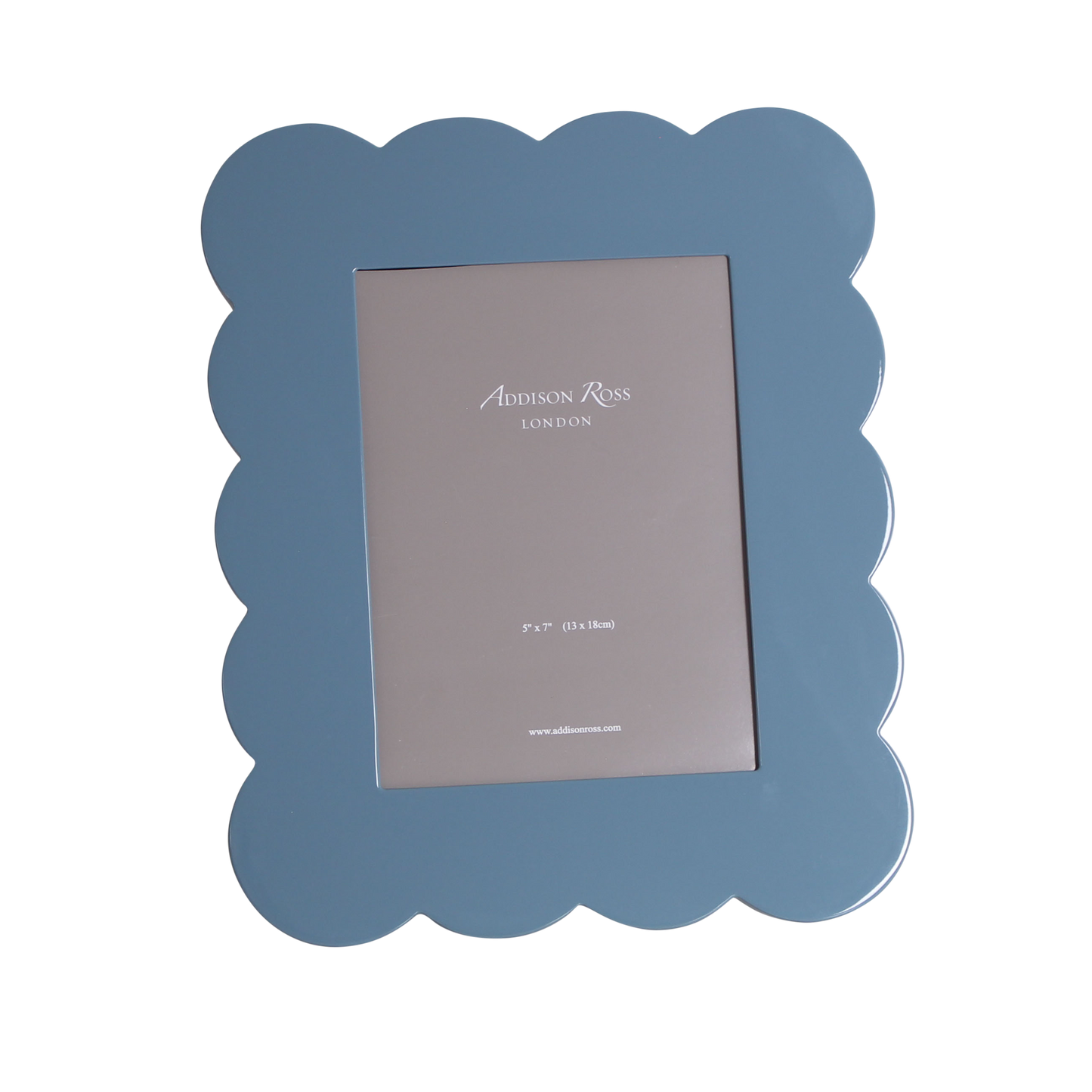 Chambray Blue Scallop Photo Frame