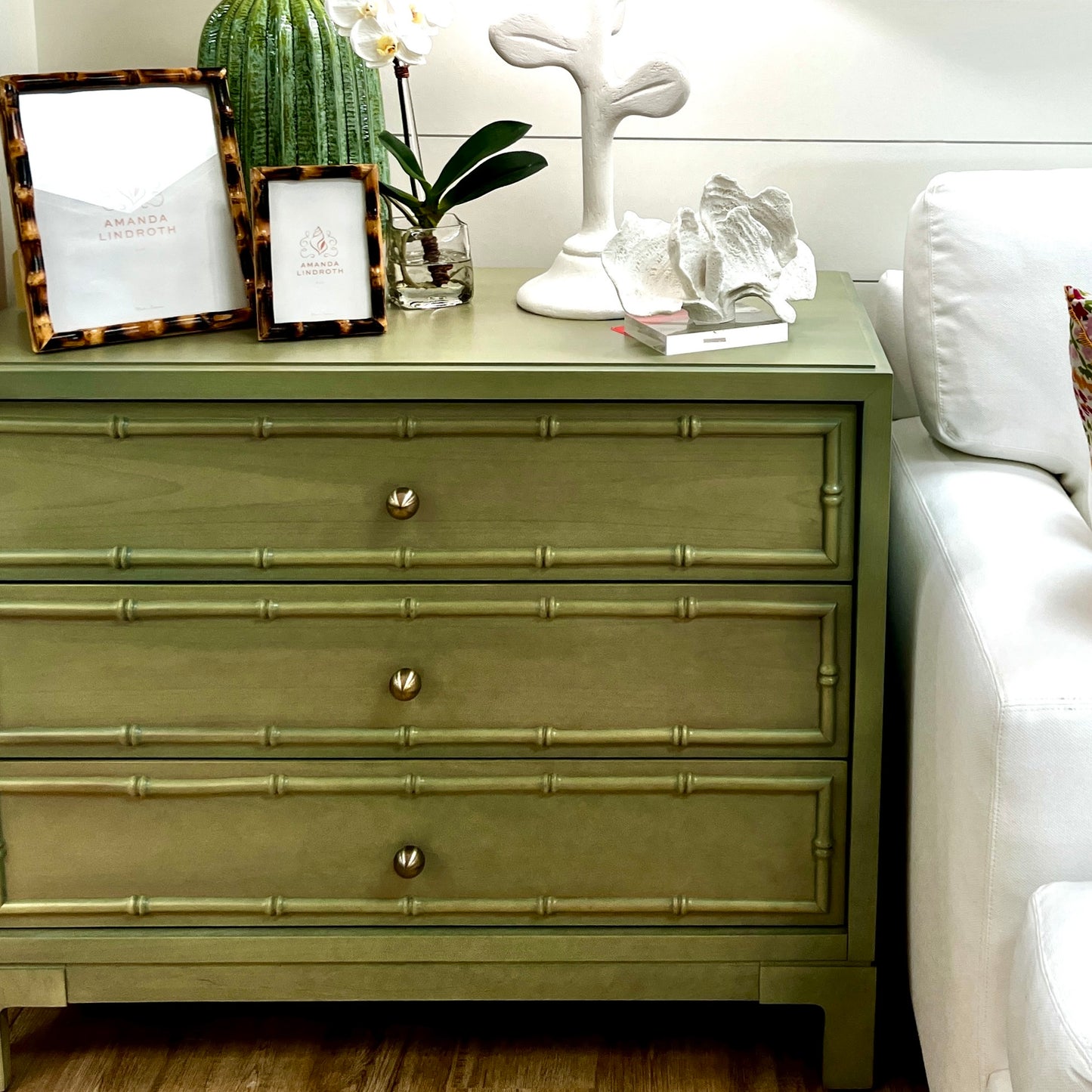 McKinney Olive Green Nightstand