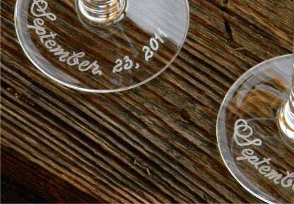 Hand Engraved Mother of the Bride or Mother of the Groom Wine Glass