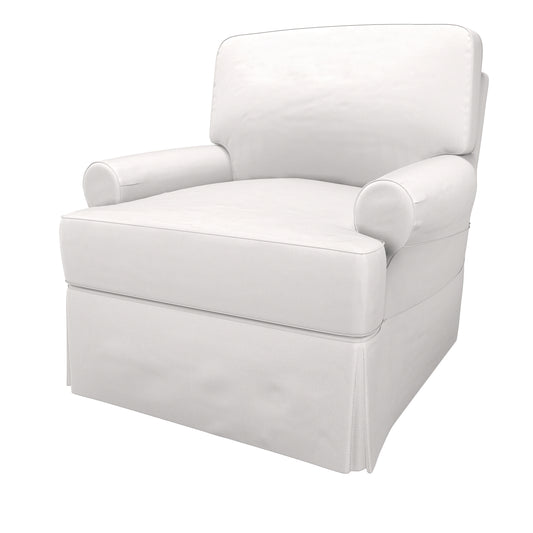 Island Swivel Rocker - Slipcovered - Starnes Organic White