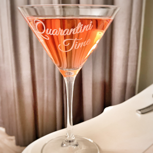 "Quarantini Time" Martini Glass