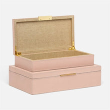 Load image into Gallery viewer, Blush Leather Ralston Boxes-Set of 2
