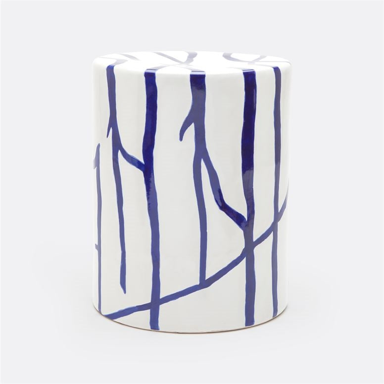 Willow Blue & White Ceramic Stool