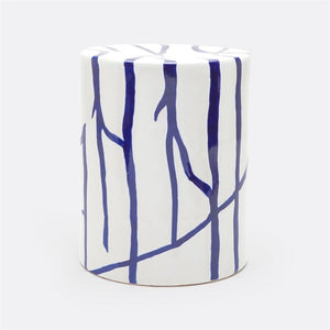 Willow Blue & White Ceramic Stool