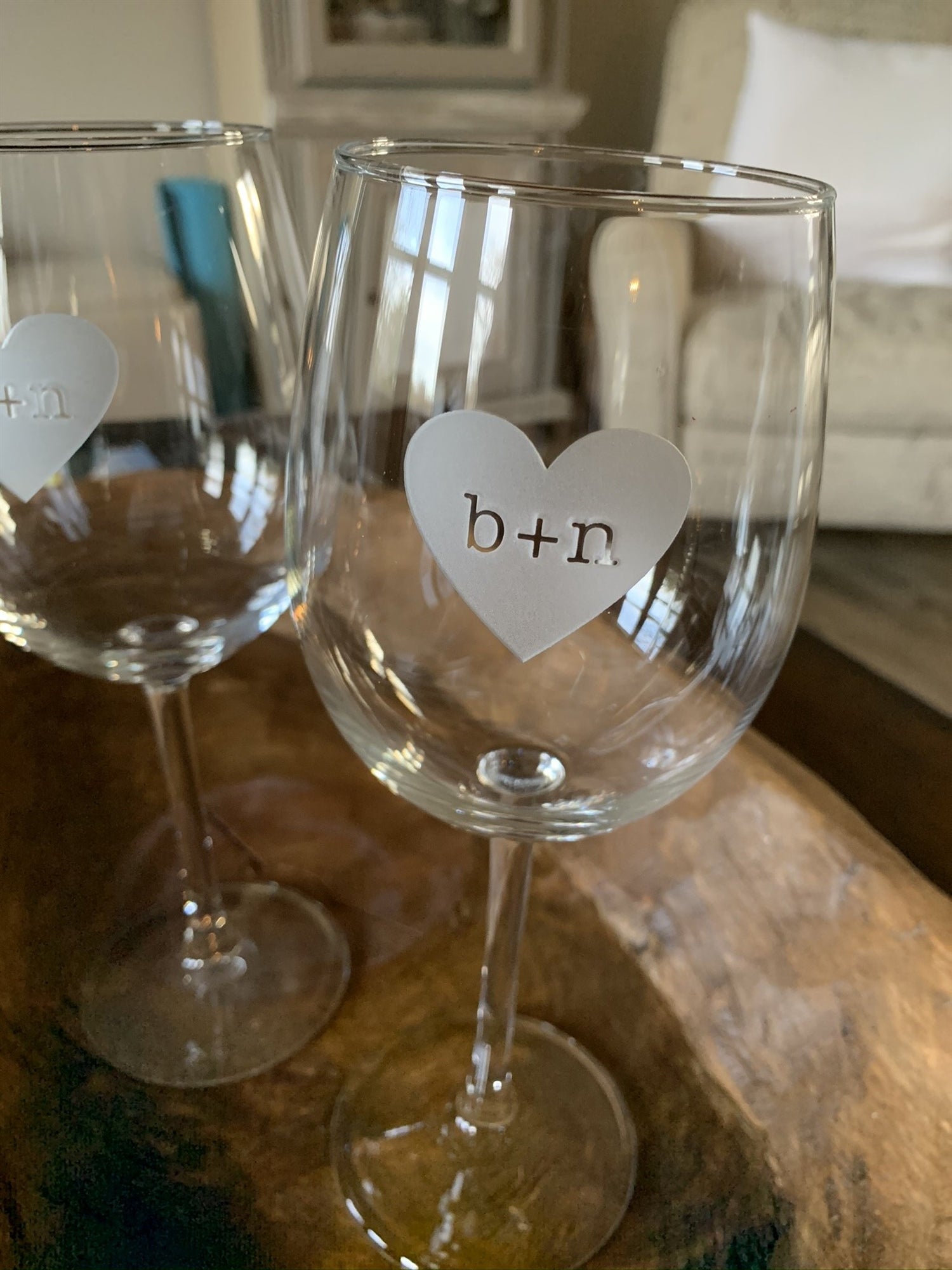 Forever Stamped in My Heart Wine Glass, 16 oz