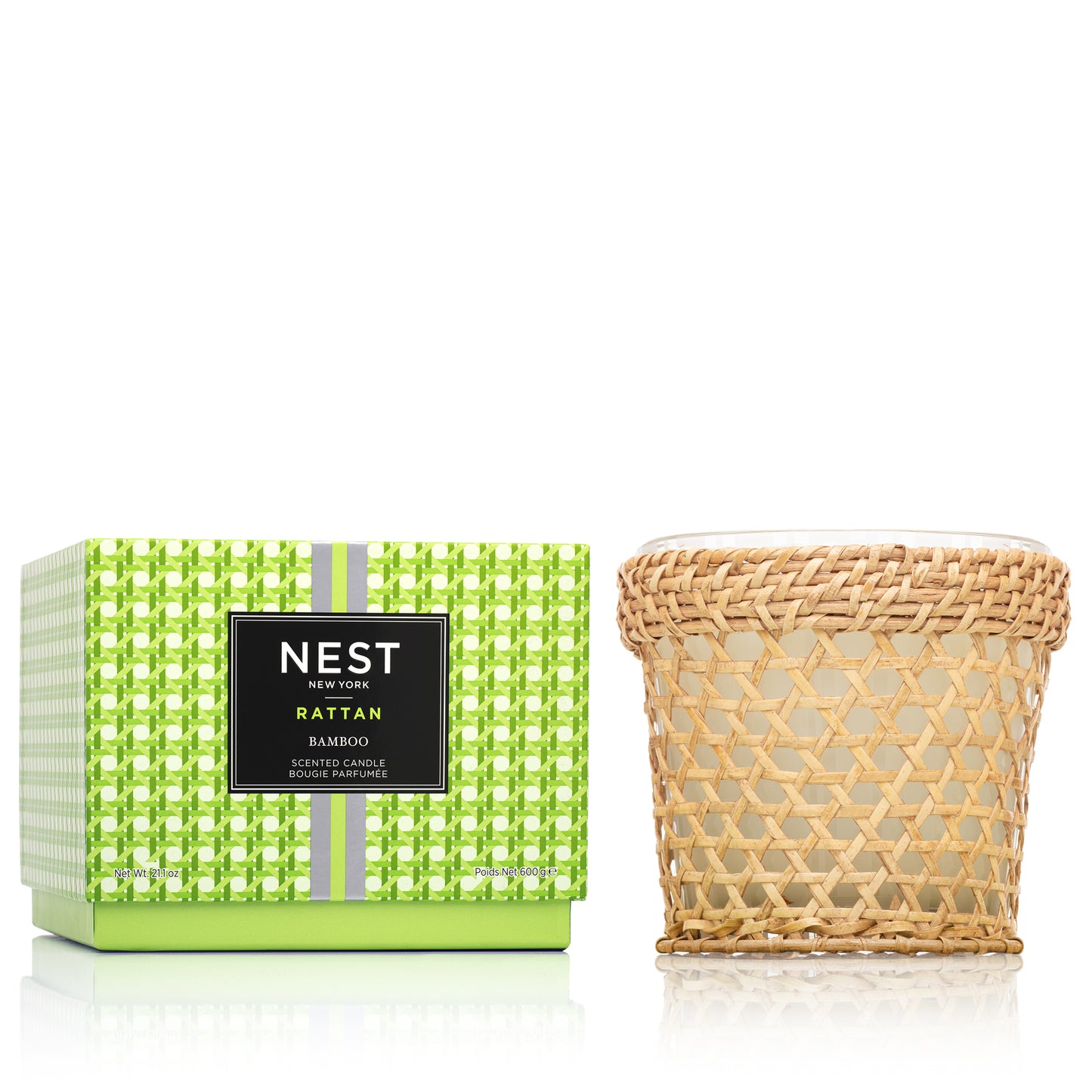 NEST New York Rattan Bamboo 3-Wick Candle