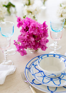 Blue Serenity Porcelain Dessert Plate