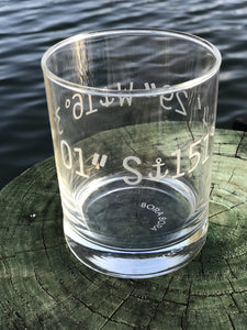 On the Rocks - Engraved Coordinates Glasses - Set of Two