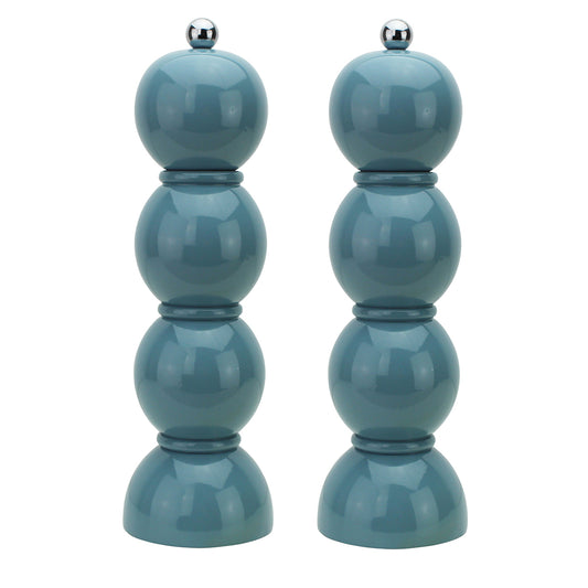 Chambray Blue Bobbin Salt & Pepper Mill Grinder Set