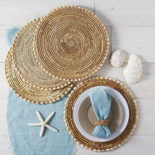 Load image into Gallery viewer, Pandan and Seashell Placemat-Set of 4
