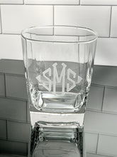 Load image into Gallery viewer, 8 Piece Set | 4 of Each Monogrammed Square Beverage &amp; Rock Glass | Mix + Match Set
