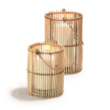 Load image into Gallery viewer, Cane Weave Lanterns (Set of 2)
