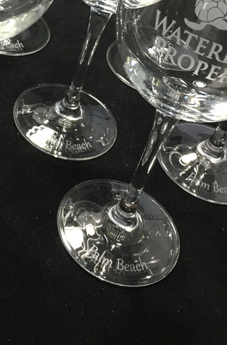 The Riedel Crystal White Wine - Engraved Coordinates Glass- Set of Two