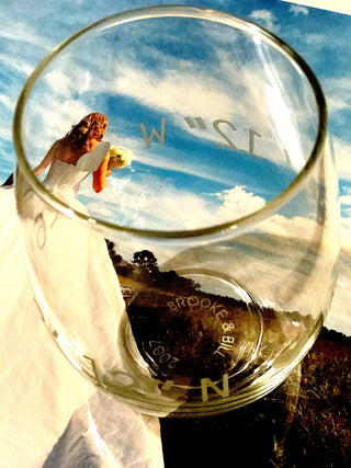 The Vino-Engraved Coordinates Glasses-Set of Two