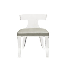 Load image into Gallery viewer, Acrylic Chair with Velvet Seat Cushion
