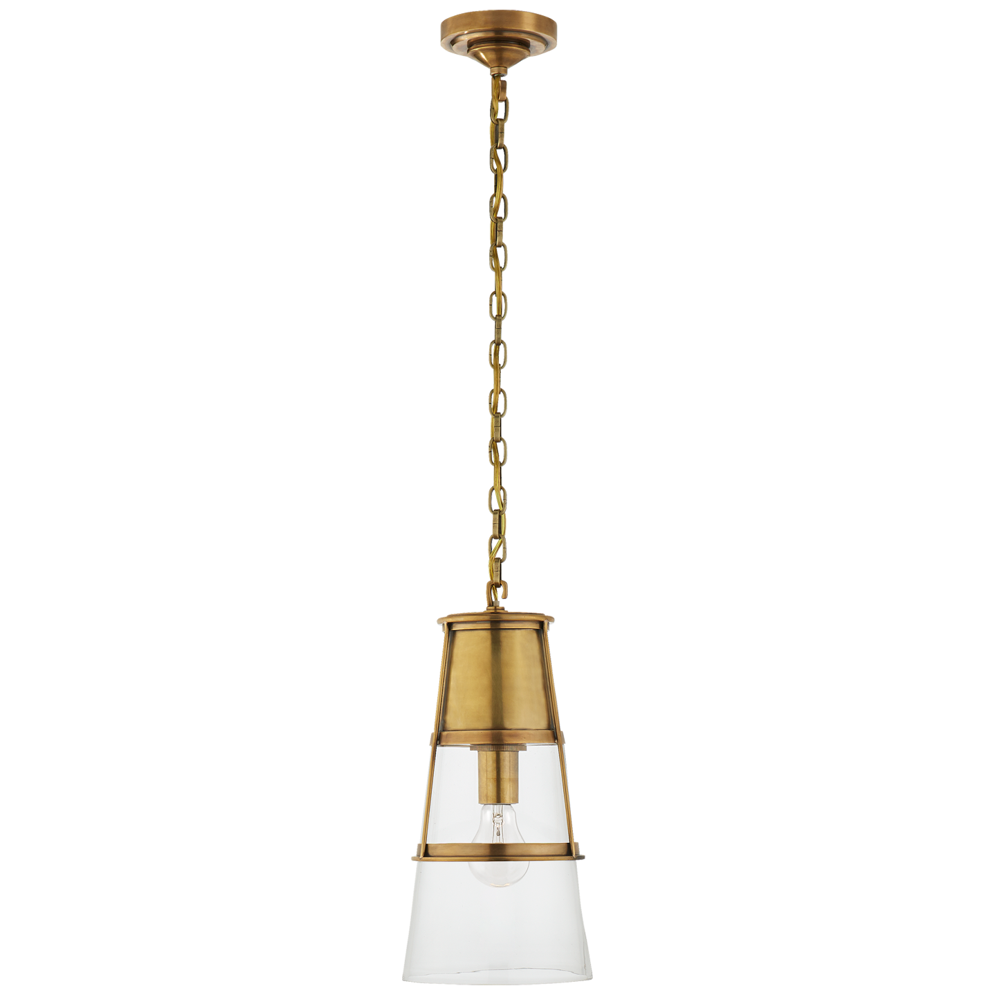 Robinson Medium Pendant in Antique Brass