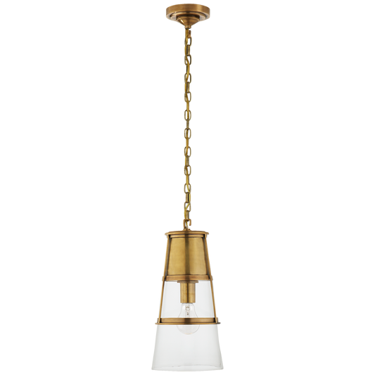 Robinson Medium Pendant in Antique Brass