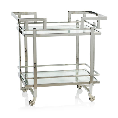 Polished Steel Bar Cart