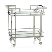 Load image into Gallery viewer, Polished Steel Bar Cart
