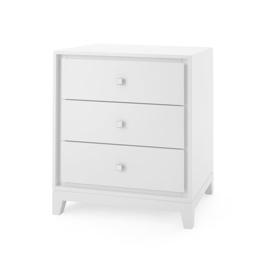 Bergamo 3 Drawer Lacquer Side Table