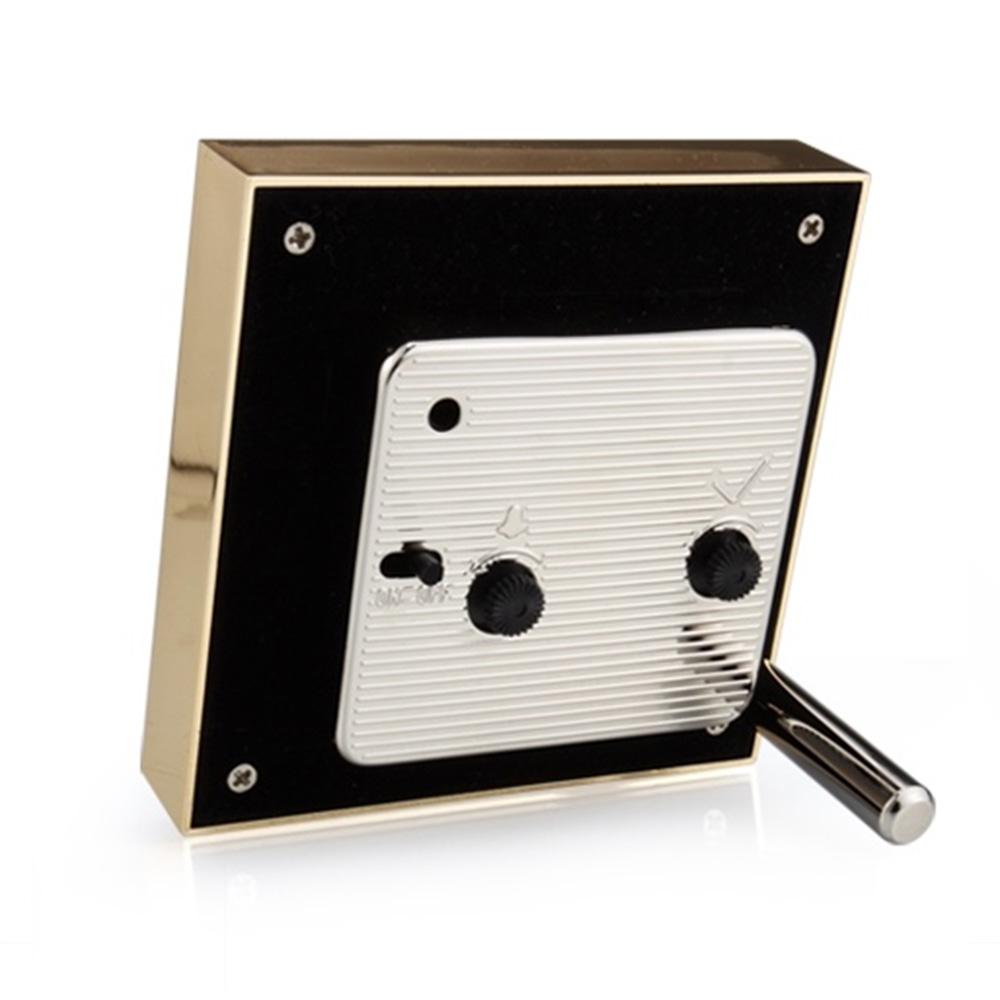 Pale Pink & Gold Square Silent Alarm Clock