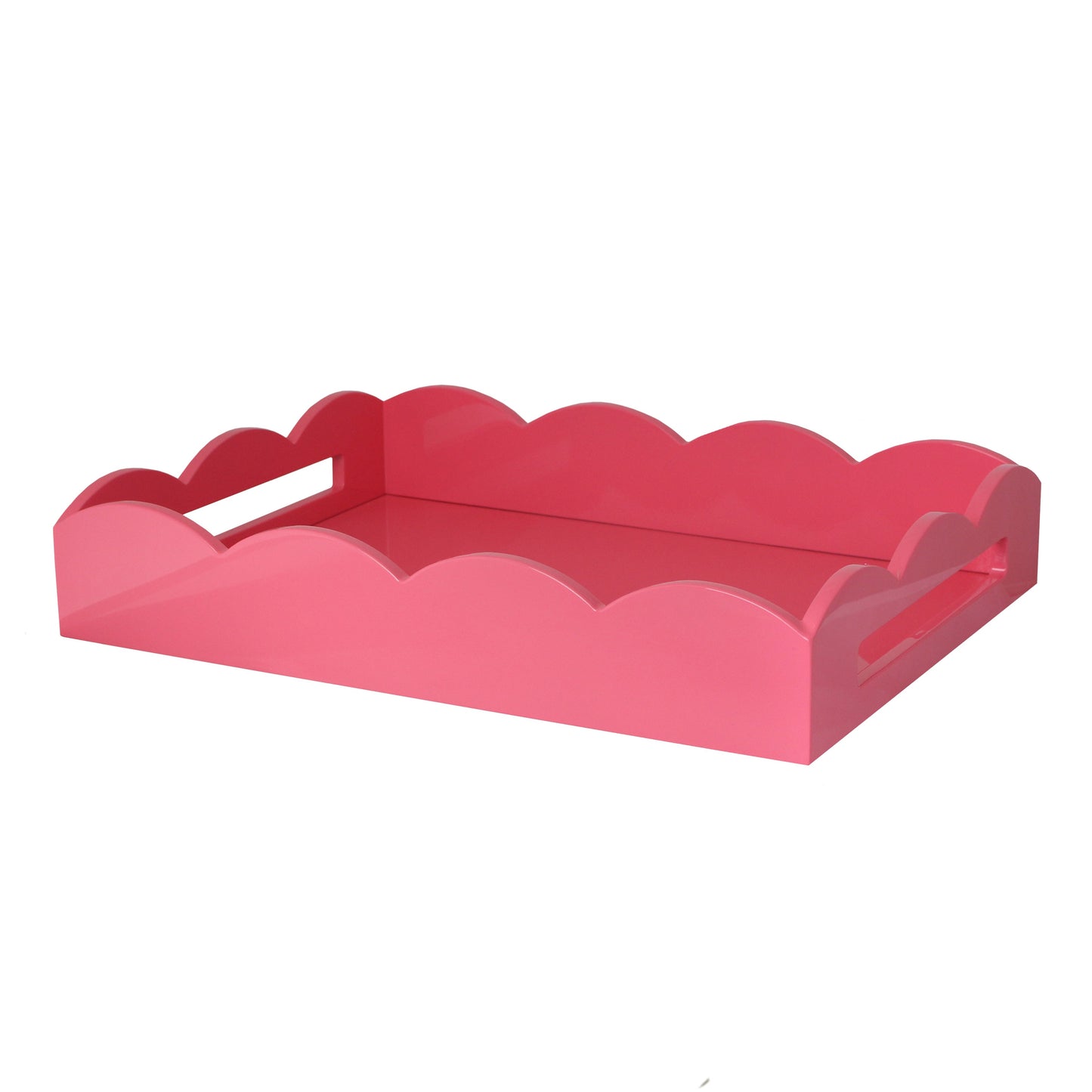 Pink Scalloped Edge Tray in Multiple Sizes